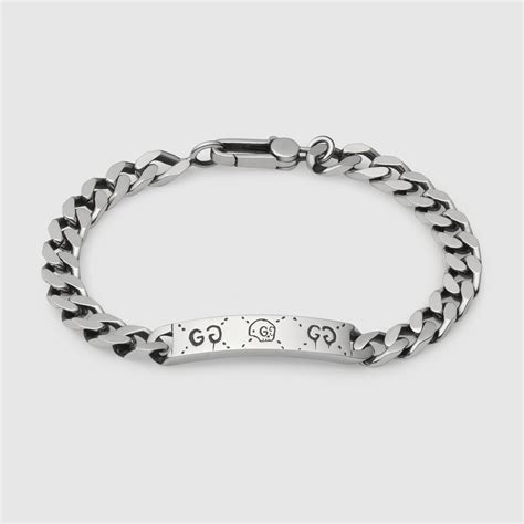 gucci ghost bracelet replica|gucci ghost chain bracelet in silver.